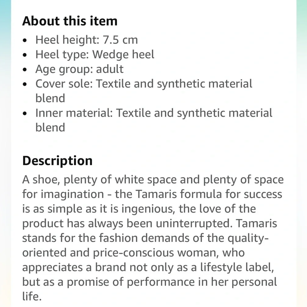 Tamaris Ankle Strap Wedge Sandal Size 41